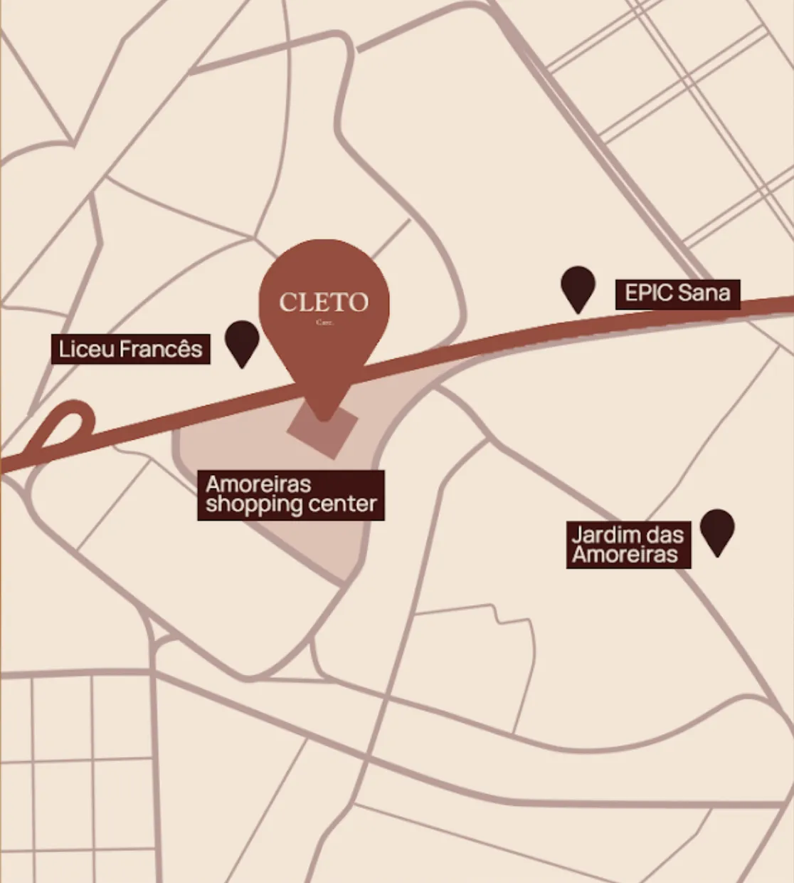 Localização CLETO Care — Amoreiras, Lisboa